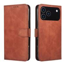 Compatible With 17 Phone Case 17pro Max Phone Leather Cover 17Air Flip Wallet Protective Case - Brown - View 6
