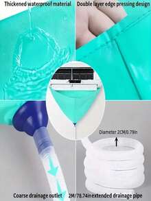 Multifunctional Air Conditioner Cleaning Kit, Includes AC Cleaning Bag And Drainage Pipe, No Power Required, Reusable, Waterproof And Leak-Proof Maintenance Cleaning Bag, Suitable For AC Cleaning, Home, Hotel, Studio Use Accessories - Multicolor 1 - View 4