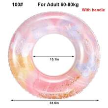 Women Inflatable Swimming Ring Pool Floats Circle Swimming Tube Summer Beach Water Sport Adult Swimming Float - Rosa-100 - Ver 8