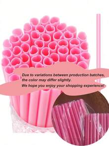 1/10/20/30/40pcs Reusable Heart-Shaped Beverage Straws, Plastic Heart-Shaped Beverage Straws Suitable For Parties, Individually Wrapped Plastic Straws Suitable For Valentine's Day Cocktails, Birthday Parties, Bridal Showers, Wedding Supplies, Christmas - View 10