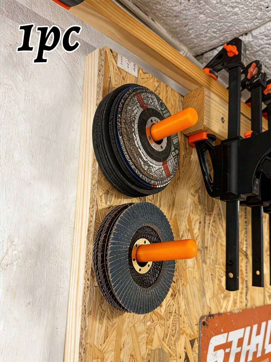 1pc Wall-Mounted Bracket For 125mm Angle Grinders | Space-Saving Tool Storage Rack, Suitable For Garage Workshops, Heavy-Duty Grinder Support, Easy To Install, Made Of Plastic, Suitable For Hobbyists And Craftsmen. - Multicolor - View 1
