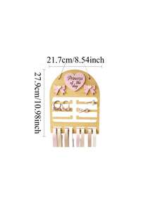 1 Stück Holz Schleife Haarspange Display Aufbewahrungsständer, Neugeborenen Essentials, Mädchenzimmer Dekoration, Schlafzimmer Essentials, Kinderzimmer Haarzubehör - Verschiedenfarbig - Übersicht 3
