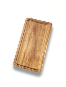 1 pieza Bandeja de madera de acacia, Bandeja de madera, Plato de postre, Plato de aperitivos, Adecuado para usar en cocinas y comedores. Sostener alimentos. Accesorios de cocina, Bandejas decorativas de cocina. Organizar Dim Sum, Sushi, Verduras y Frutas. Halloween, Temporada de cosecha, Navidad - Amarillo - Ver 11