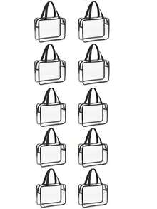 Tas Penyimpanan PVC Transparan Besar Tahan Air dengan Resleting, Tas Jinjing Portabel yang Dapat Digunakan Kembali, Penyimpanan Balok Bangunan dan Puzzle, Tas Organizer Perjalanan - MultiWarna - View 15