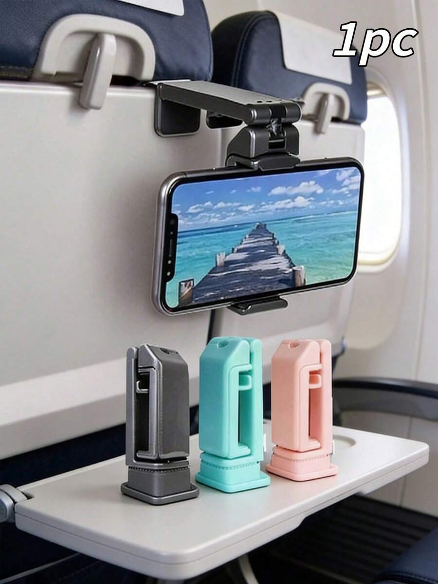Supporto per telefono da viaggio pieghevole, supporto universale per telefono da aereo con rotazione a 360°, supporto portatile da scrivania e da auto, visione mani libere per l'intrattenimento in volo, per appassionati di aviazione e accessori da viaggio, regalo di Natale perfetto - multicolore - Visualizzare 1