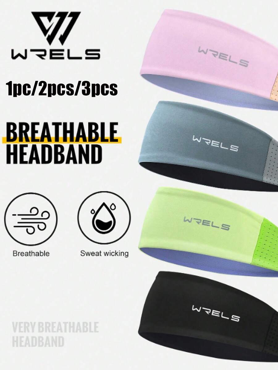 1件/2件/3件 WRELS 寬版輕量透氣吸濕彈性夏季運動髮帶 女款寬髮箍