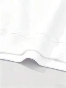 Women'S Casual Round Neck T-Shirt, Geometric Pattern, Regular Length, All-Season Comfortable Fit - White - View 5