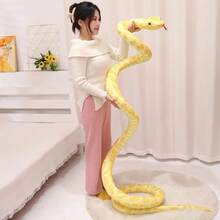 Big Size Simulated Python Plush Toys Giant Cobra Snake Long Stuffed Pillow Home Decoration Exquisite Birthday Christmas Gifts for - pitón - Ver 7