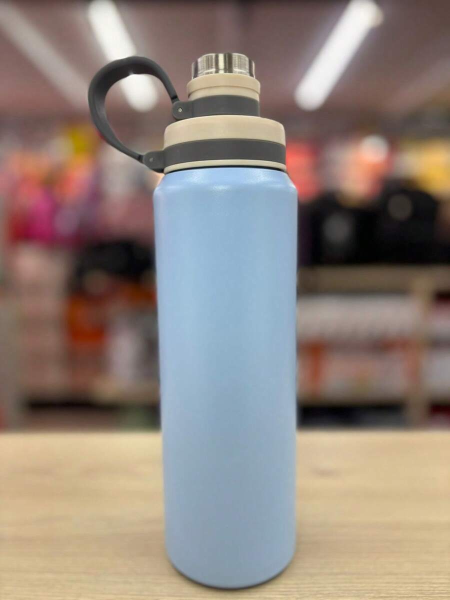Stainless Steel Bottle With Spout, 800ml Or 600ml. - Blue - View 1