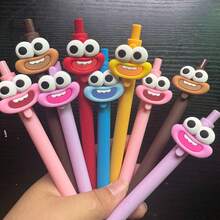 10pcs Creative Big Eye Clown Ballpoint Pens - Stationery School Supplies Cute Pens Back To School, Candy Color Barrels With Black Ink, Elegant Writing Tool Gel Pens, Suitable For Office, Study, Writing, Fun Gift - Big Eye Pen - View 4