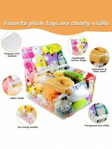 Bolsa de almacenamiento para sofá de gran capacidad, estilo de felpa transparente, lavable, material de PVC duradero - Multicolor - Ver 3