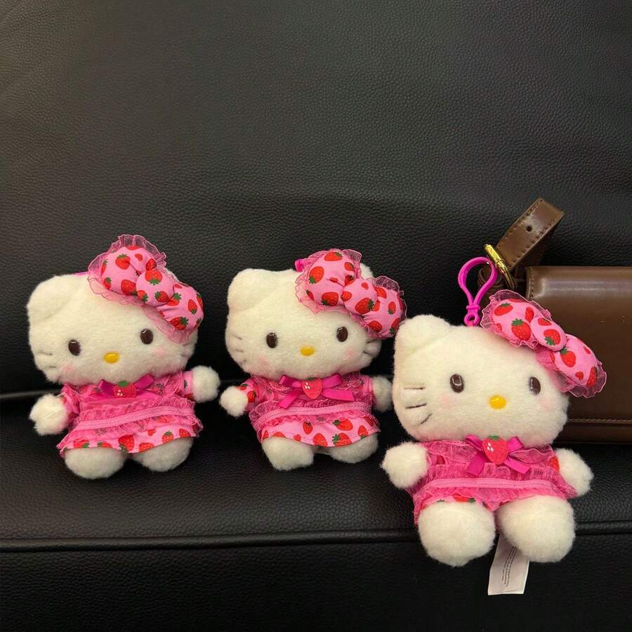 SANRIO 1個三麗鷗 Hello Kitty 毛絨娃娃背包配件 生日禮物 紀念品 情人節禮物 鑰匙圈