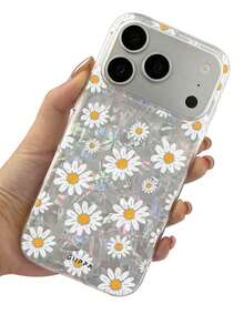 GIIPPA 1個貝殼圖案底部與碎花設計手機殼，Phone 17 Pro Max 手機殼，相容於 Phone 16 Pro Max、15 Pro Max、14 Pro Max，韓系高端時尚趣味手機殼，相容於 11/12/13/14/15/16 Pro Max Plus，優雅設計適合男女，聖誕節、情人節、復活節、婚禮季和生日送女友的完美禮物！ - 彩色 - 查看 4