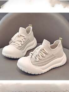 Unisex Athletic Shoes, Soft Sole Slip-On Casual Shoes, Breathable And Comfortable, Easy-On Casual Shoes. - Beige - View 4