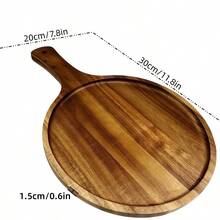 1 pieza Tabla de pizza con mango, herramienta de cocina multifuncional para hornear, servir y cortar, decoración elegante para el hogar y regalo práctico y romántico para parejas, adecuado para todas las festividades, accesorio de cocina - Ver 13