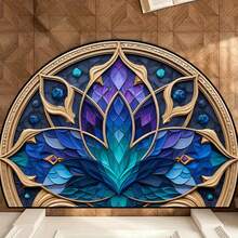 Modern Crystal Semi-Circle Moroccan Non-Slip Backing, Machine Washable, Stain Resistant, Medium Size Plush Pile, 6mm Thick - Fashionable Arrow Pattern, Suitable For Hallways, Entryways, Bedrooms And Hotels - Multicolor 14 - View 19