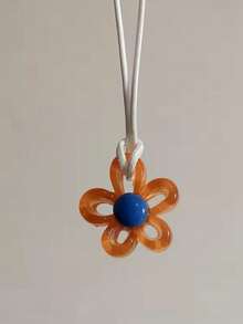 Korean Fashion Harajuku Vintage Cute Colorful Acrylic Flower Pendant Choker Necklace Neck Charm Women Y2K EMO Jewelry Accessories - Flowers - View 8