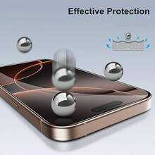2pcs 9D Full Coverage Tempered Glass Screen Protector Compatible With IPhone 17 Pro Max/17 Pro/17/16 Pro Max/16 Pro/16 Plus/16/15 Pro Max/14 Pro Max/1 - 2pcs - View 2