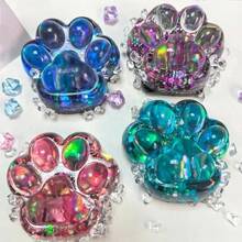 Taba Squishy Cat Paw Squeeze Toys Kawaii Sticky Squishies Fidget Toys for Birthday Party Gifts, Novelty Stuff for and Adults - Azul - Ver 2