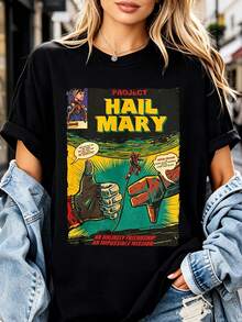 <Project Hail="" Mary="">Comic Design T-Shirt</Project>Unisex YFUG - Black - View 1