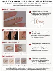 One Pair Of Simple And Delicate Small Pearl Ear Studs For Teenage Girls, A Gift For Best Friends - Gold - View 3