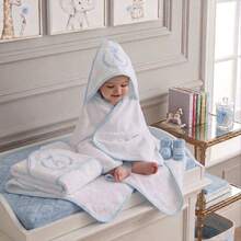 Set Of 2 Personalized Baby Initial/Name Hooded Bath Towels With Embroidery, 100% Cotton, High Absorption, Pink - 淺粉色 - 查看 4
