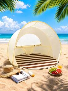 Portable Beach Tent, Automatic Pop-Up Sun Shelter, Travel Tent With Mosquito Net, Indoor Baby Play Tent, 2-Second Quick Setup, Fits 3 People, Compact Storage Bag | Suitable For Beach, Picnic, Park And Home Leisure, Summer Vacation - Tent - View 12