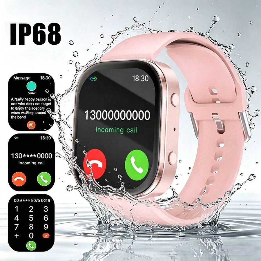 ساعة ذكية بألوان كلاسيكية، تدعم وظائف الاتصال/الإجابة، شاشة HD بحجم 1.88 بوصة، تصنيف مقاوم للماء IP68، تتبع اللياقة البدنية، أوضاع رياضية متعددة، إشعارات الرسائل، وتصميم أنيق ومتعدد الاستخدامات - الهدية المثالية للرجال والنساء.
