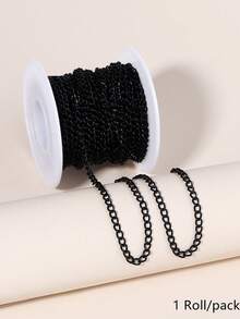 1 rollo Cadena unicolor - Negro - Ver 2