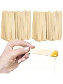 2000/1000/800/600/500/400/300/200/100支裝木製蜜蠟棒，一次性除毛塗抹棒，適用於眉毛、唇部與鼻部，美髮沙龍用品與配件，適合美髮沙龍與美容旅行必需品 - 彩色 - 查看 7