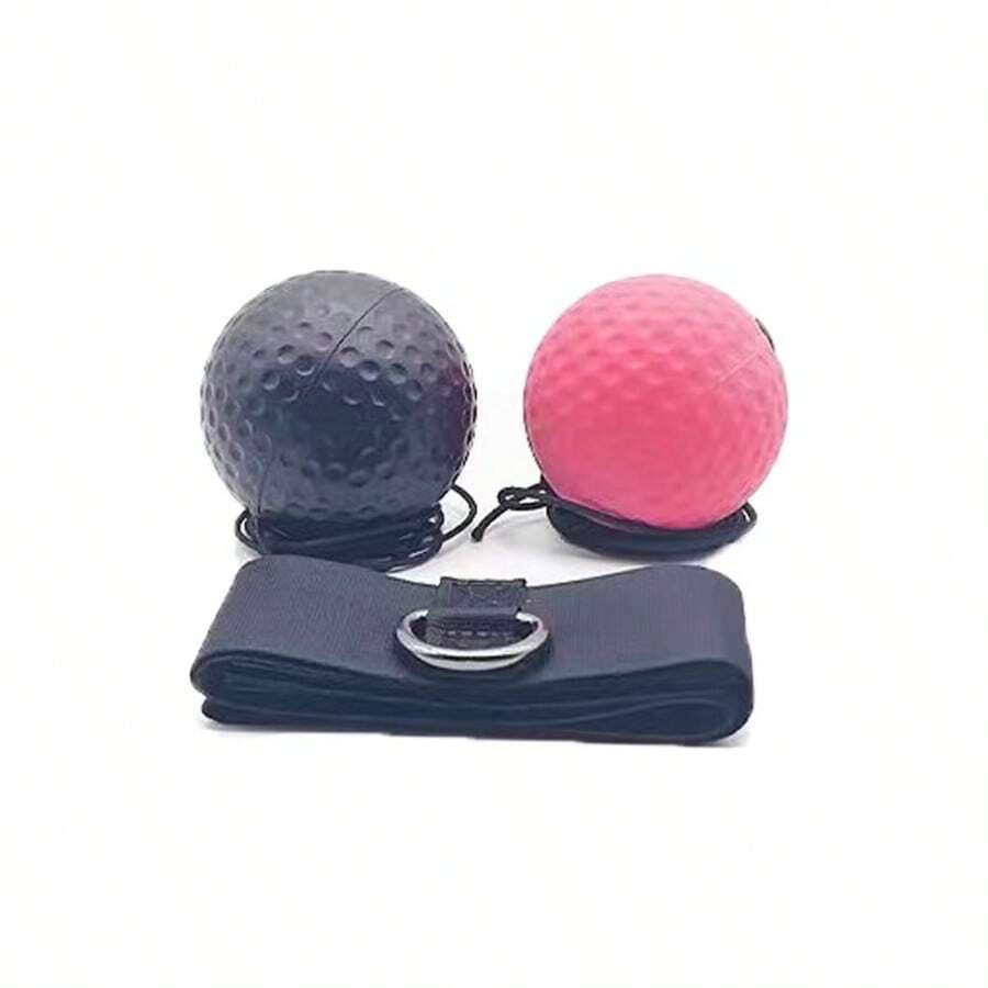 Boxing Reaction Ball With Headband, Reflex And Speed Trainer - Red - View 1