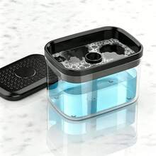 1個廚房水槽檯面皂液壓泵分裝器附海綿架，適用於洗手液和洗碗精，適合廚房、浴室、水槽，洗碗精架 - 彩色 - 查看 5