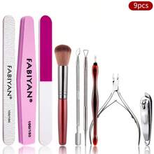 7/9pcs Nail & Pedicure Tool Set, Nail Cuticle Pliers, Nail File, Dead Skin Pusher, Nail Exfoliator, Nail Cleaning & Care Tool Kit - Multicolor - View 8