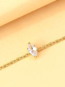 2pcs Rhinestone Multi-Layer Finger Chain Bracelet, Women's Daily Party Hand Chain, Personalized Minimalist Women's Accessory - Gold - View 4