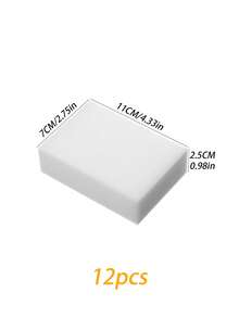 3/6/12pcs/Premium Thickened Dishwashing Sponges - Super Strong Cleaning Power, Pot Brush And Dish Brush Set, Kitchen Rags, Non-Scratch Surface, Super Absorbent - Durable And Long-Lasting, Double-Sided Scouring Pads, Suitable For Kitchen And Home Cleaning - Essential Cleaning Tool Set - White - View 10