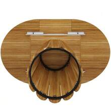 Extendable Dining Table, Kitchen Table, Balcony Table, Wooden Dining Table, Round Table That Extends To Oval, 118-158 Cm, Seats Up To 6, Wood Color - 棕色 - 查看 9