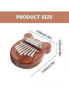 1 pieza Kalimba mini de gato de 8 teclas, exquisito piano de dedo pulgar marimba, accesorio musical colgante para regalo - Multicolor - Ver 10