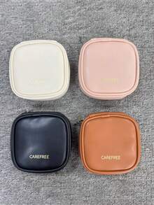 Custom Name Travel Jewelry Box, Personalized PU Leather Mini Jewelry Organizer, Portable Earring/Ring Storage Case, 1PC - Multicolor - View 8