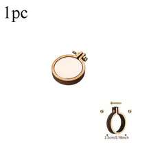 1/2/5/10pcs Mini Embroidery Hoop Wooden Cross Stitch Frame Handmade Pendant Craft Embroidery Set - As Picture - View 18