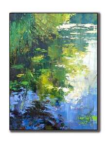 1/4pcs Adult Beginner DIY Handmade Number Painting Set, Spring Landscape Canvas Painting, Oil And Acrylic Number Fill-In, Unframed (40*50cm/16*20in) - A - View 12