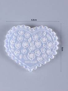 1件透明軟矽膠3D花朵與葉子美甲模具，可重複使用愛心蕾絲邊美甲雕塑模板，易脫模美甲工具，適用DIY UV凝膠、壓克力、Poly美甲延長膠，適合春夏花卉美甲設計，美甲用品 - 無色 - 查看 8