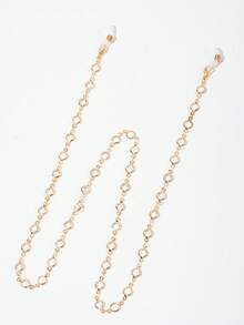 1pc Metal Glasses Chain With Metal Trim And Colorful Rhinestone Inlay, Elegant Decorative Anti-Loss Fashion Travel Essential Glasses Chain For Women - Multicolor - View 10