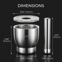 Steel Garlic Mortar And Pestle-Manual Crusher & Grinder For Herbs & Spices - Multicolor - View 5