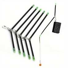 Avlcoaky 8pcs Fishing Feeder Set - 5pcs Anti-Tangle Feeders With Clips & 3pcs Metal Cage Bait Holders, Carp Fishing Tackle Accessories - Multicolor - View 5