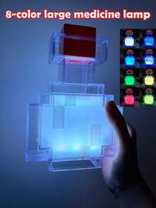Pixel LED 鑰匙圈小夜燈 RGB 立方燈 互動式 LED 桌燈，適用於臥室、客廳、遊戲室、居家裝飾、家庭劇院、直播、氛圍照明、露營、婚禮裝飾與浪漫聖誕燈飾 - 彩色 - 查看 13