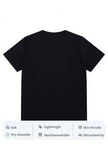 Danny Ocean Rapper Graphic Tee, Double-Sided Print.Crew Neck, Short Sleeve, Oversized Loose Fit, Urban Casual Style.Great Gift For Fans. - Hitam - View 2