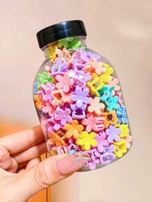 100/50/30pcs Macaron Color Small Flower Hair Clips, Durable Compact Non-Damaging Hair Accessories, Sweet Cute Hair Clips For Girls And Kids, Suitable For Daily Wear, School, Vacation And Party - Multicolor - View 5