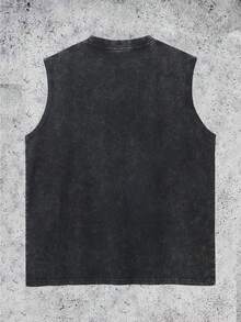 2026 Women's Vintage Fashion Vest, 100% Cotton Sleeveless Vest, Washed And Distressed Tank Top, Printed With Western Cowboy Vintage Lettering - 淺棕色 - 查看 10