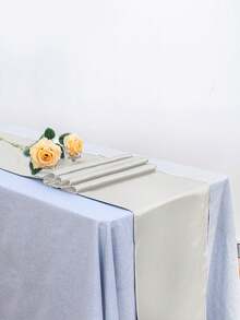 1-12pcs Satin Table Runner, Romantic Tablecloth For A Perfect Celebration. Silk Satin Fabric Chair Sash For Spring Parties, Such As Gatherings, Engagements, Birthdays, Hotels, Homes, Etc. - Multicolor - View 10