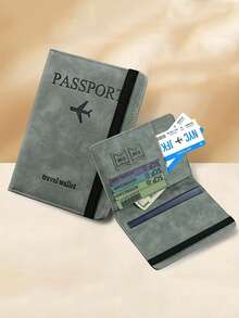 1pc RFID Passport Holder, Slim Passport Wallet, PU Leather Material, Multi-Functional Wallet, Passport Bag, Suitable For Travel, Business Trips - Multicolor - View 7